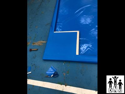 Покрышка борцовская 12х12м плотность 630гр*м2 двухцветная карманы DNN