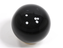 Шар обсидиан чёрный, серебристый, Мексика (40 мм, 76 г) №35797