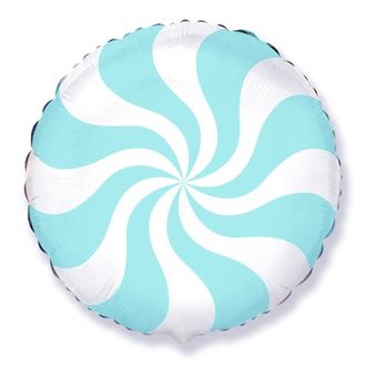 Фольгированный шар с гелием "Карамелька" голубой 45 см