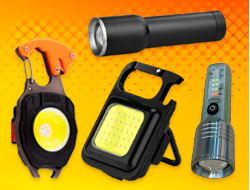 Фонарик ручной металический