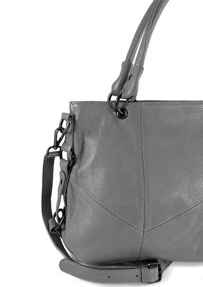 (АРТИКУЛ: 9653/42) СУМКА ЖЕНСКАЯ СРЕДНЕГО РАЗМЕРА, НАТУРАЛЬНАЯ КОЖА, СЕРАЯ, РЕМЕНЬ ЧЕРЕЗ ПЛЕЧО