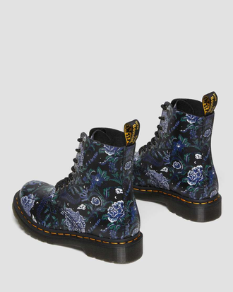 Dr Martens Pascal Mystic Floral Black Blue Backhand