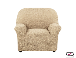 Чехол на кресло Микрофибра Премиум Капучино.  Бренд Еврочехол