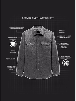 Рубашка Wrangler® RIGGS Workwear® Ground Cloth Denim Work Shirt