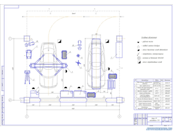 Зона ТР легкового СТО чертеж участка на Авточертеж ру