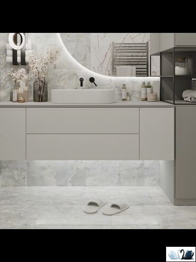 Плитка настенная Belani Avalanche серый 30 х 60 см под мрамор Береза керамика