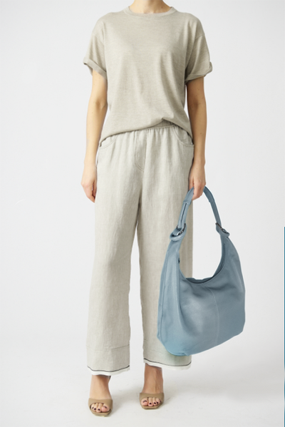 (АРТИКУЛ: 9905/7) СУМКА МЕШОК, БОЛЬШАЯ, НАТУРАЛЬНАЯ КОЖА, ГОЛУБАЯ, ЧЕРЕЗ ПЛЕЧО