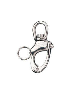 Карабин-пеликан с вертлюжным рымом Ronstan серия 100 RF6120 16х73мм 750-1500кг из нержавеющей стали AISI316