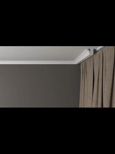 Потолочный плинтус DECOR-DIZAYN DD36, из дюрополимера, под покраску, ударопрочный