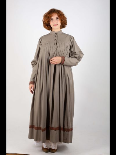 Платье «Поморское» Оливковое - шерсть смесовая