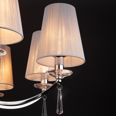 60079/8 хром Подвесная люстра с абажурами Eurosvet