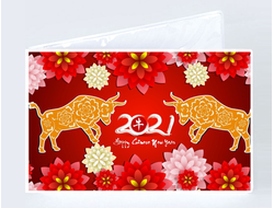 Обложка на зачетную книжку с символикой "Быка" №4