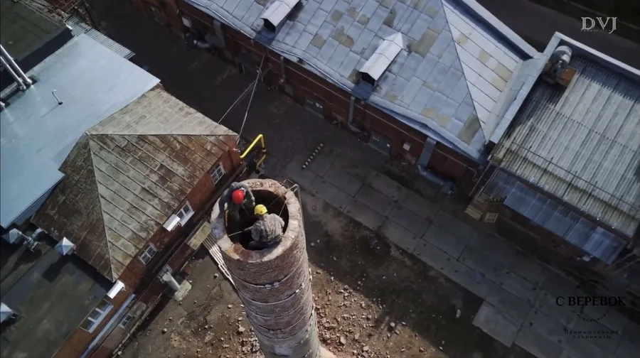 Демонтаж дымовой трубы в Шуе 2021 год