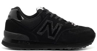 New Balance 574 Черные полностью, замшевые (41-45) Арт. 394M-A