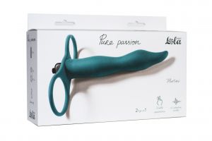 1204-03 ВИБРОНАСАДКА ДЛЯ ДВОЙНОГО ПРОНИКНОВЕНИЯ PURE PASSION FLIRTINI GREEN