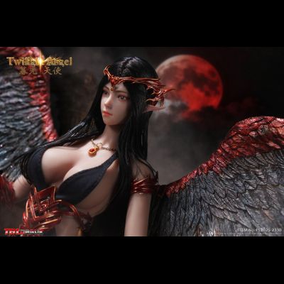 ПРЕДЗАКАЗ - Темная эльфийка-ангел - Коллекционная фигурка 1/6 Twilight Angel (Black) (PL2025-233B) - TBLeague ?ЦЕНА: 25700 РУБ.?