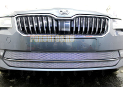 Защита радиатора Skoda Superb 2015- (2 части) chrome