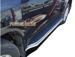 Защита штатного порога труба d42 для Toyota Land Cruiser Prado 150 2017-...