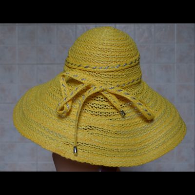 Желтая женская шляпа летняя Vizio Италия 5707 FF 3