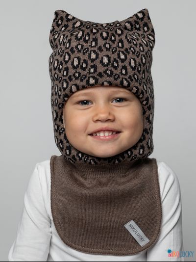 Шапка-шлем 24101-01 с утеплителем, х/б подклад, капучино 48-50