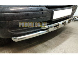 Защита переднего бампера двойная с перемычками d60 для Mercedes-Benz Vito (2005-2014)