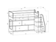 Кровать чердак модель L - 43.3.1 (175 х 75) + 200 бонусов