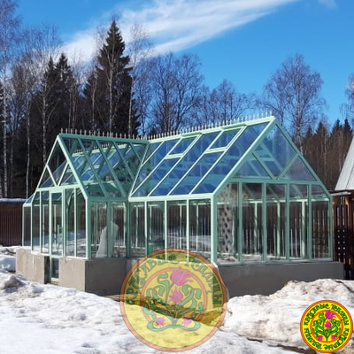 Элитная английская теплица из алюминия и стекла Ноттингем с холлом