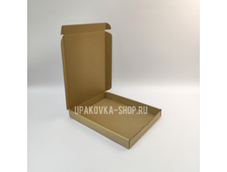 Коробка с откидной крышкой 190*255*27 мм БУРЫЙ