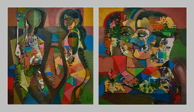 Дуэт. Диптих. 2017. Холст, масло. 90х160