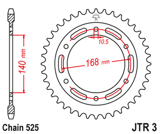 Звезда ведомая (41 зуб.) RK B5650-41 (Аналог: JTR3.41) для мотоциклов BMW