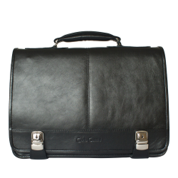Кожаный портфель Arietta black (арт. 2018-01)