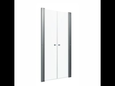 Дверь душевая Дабл 90*185, хром, прозр.(1место) [53814]