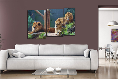 Модульная картина "Внимательные взгляды"