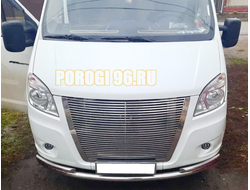 Защита переднего бампера двойная d60/42 для ГАЗель Next 2014-