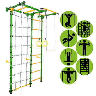 Шведская  стенка  Лайт  с  рукоходом  и сеткой