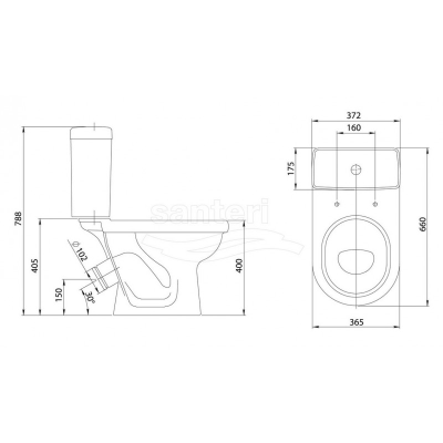439514 Унитаз-компакт ВИЗИТ, косой выпуск, 1-реж., сидение ПП (ВОРОТЫНСК)