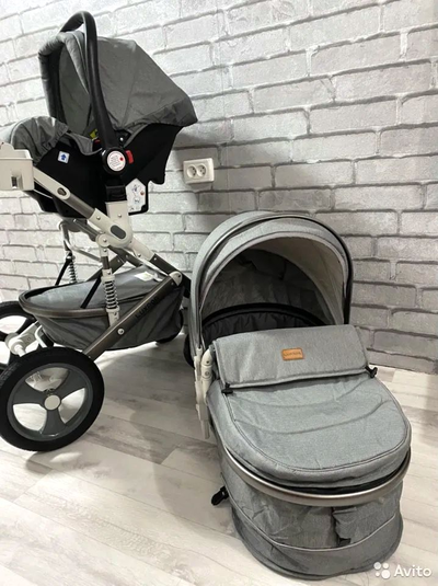 Детская коляска 3 в 1 Luxmom 518 Серый