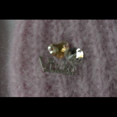 Женские розовые варежки из мохера Италия Vizio 9020 MUL