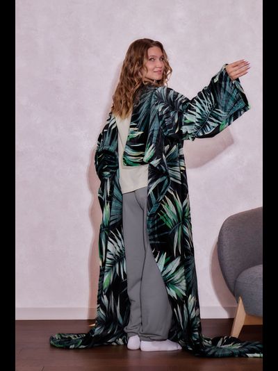 Плед с рукавами &quot;Тропики&quot; из микрофибры (велсофта)