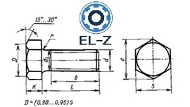 Болты с шестигранной головкой 