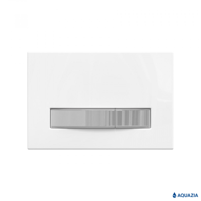 Кнопка AQUAZIA для инсталляции ATOM Line (Белая/Хром глянец)