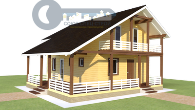 ДЖ-13 ГАБАРИТНЫЕ РАЗМЕРЫ: (9Х10,4М) 1,5 ЭТАЖА, ОБЩАЯ ПЛОЩАДЬ: 147.3М²