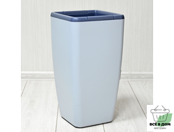 Горшок цветочный munchen 20л с внутренней вставкой 8 л квадратный (утренний туман)