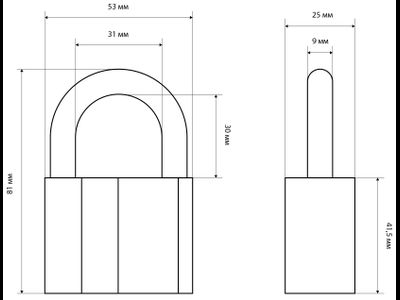 Замок навесной СТАНДАРТ AL-760 d9мм [39257]