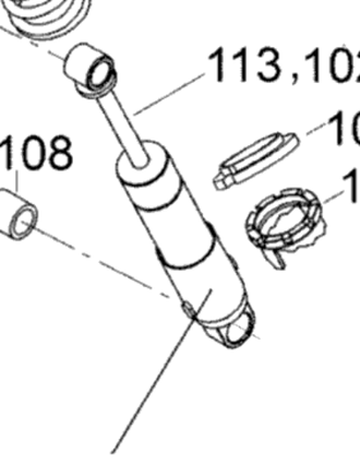 Амортизатор задний оригинал BRP 503192311 503191850 для BRP LYNX/Ski-Doo (Shock Rear Arm)