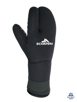 Рукавицы неопреновые 8мм Scorpena D, 3х-палые н/н застежка, р.L