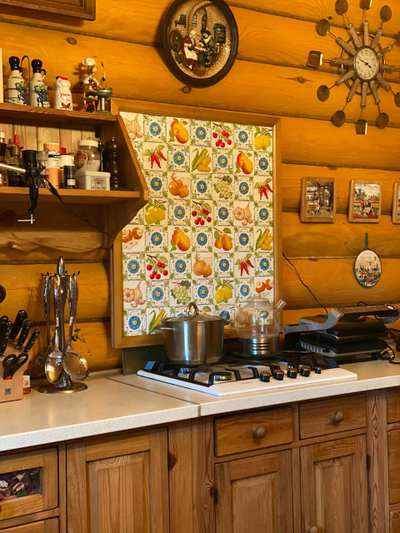 Изразцовое панно "Дары сада"