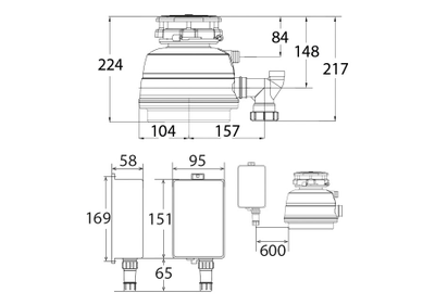 Сверхкомпактный измельчитель пищевых отходов STATUS Next 200 Compact Wireless