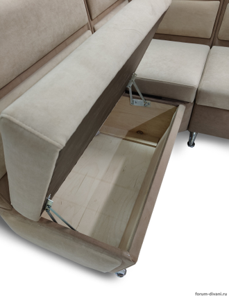 Кухонный Угловой диван "ФОРУМ-1МС", Велюр Teddy - 008/731 Левый