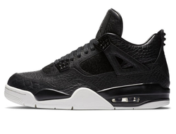 Кожаные кроссовки Air Jordan 4 Retro PRM Pinnacle черные